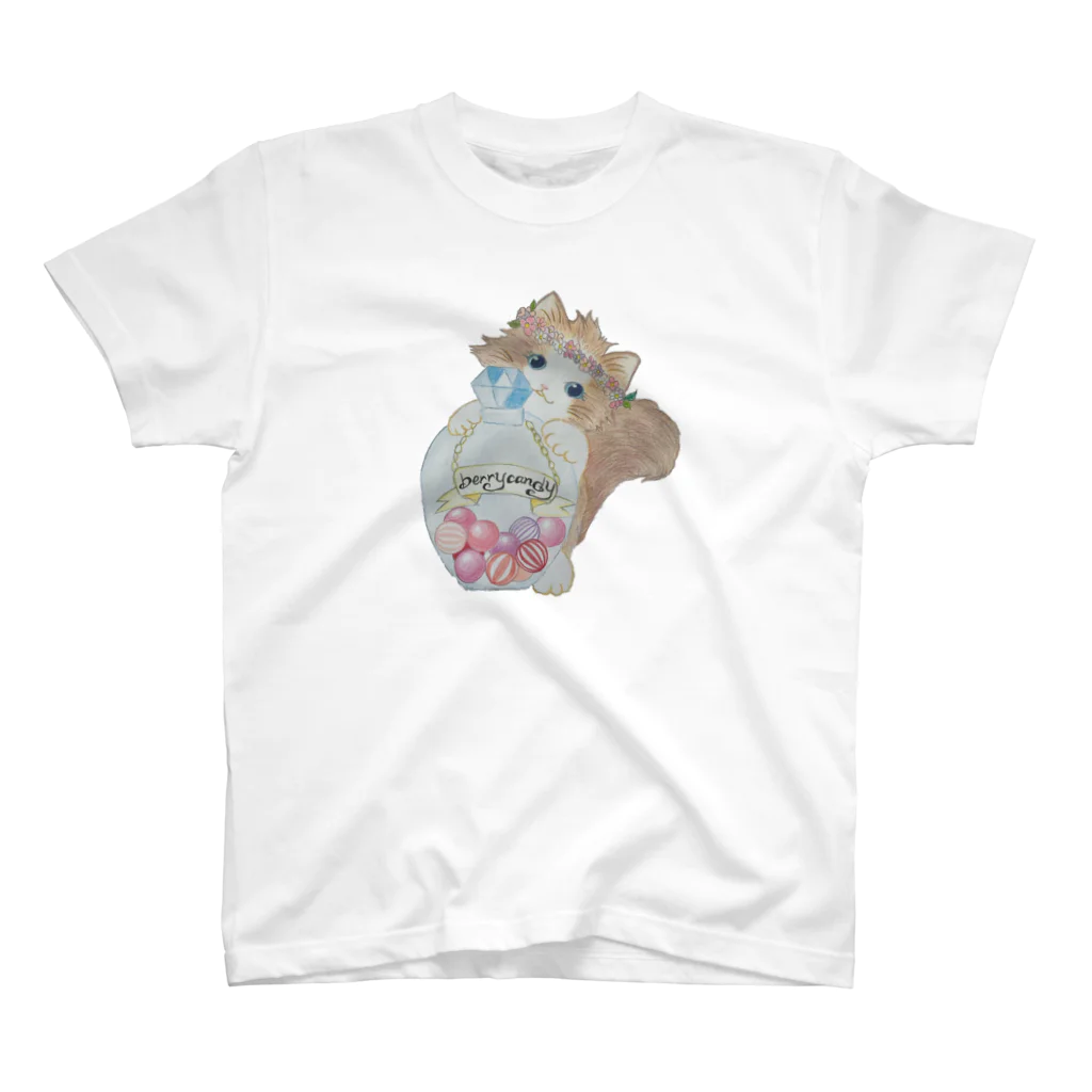 berry candyの花冠にゃんこちゃん♡ スタンダードTシャツ