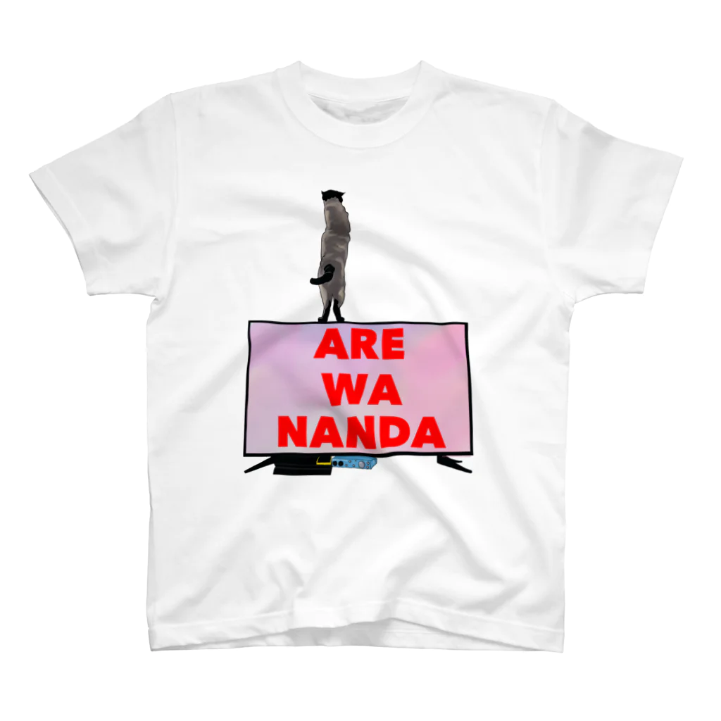 MOWbのW-001 ARE WA NANDA スタンダードTシャツ