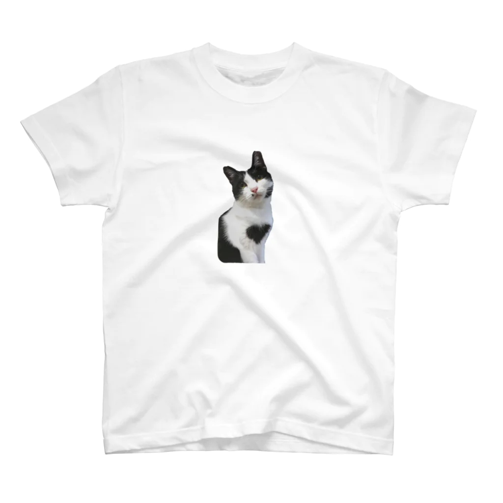 胸毛ハート猫の斜に構えた胸毛ハートのさしみ スタンダードTシャツ