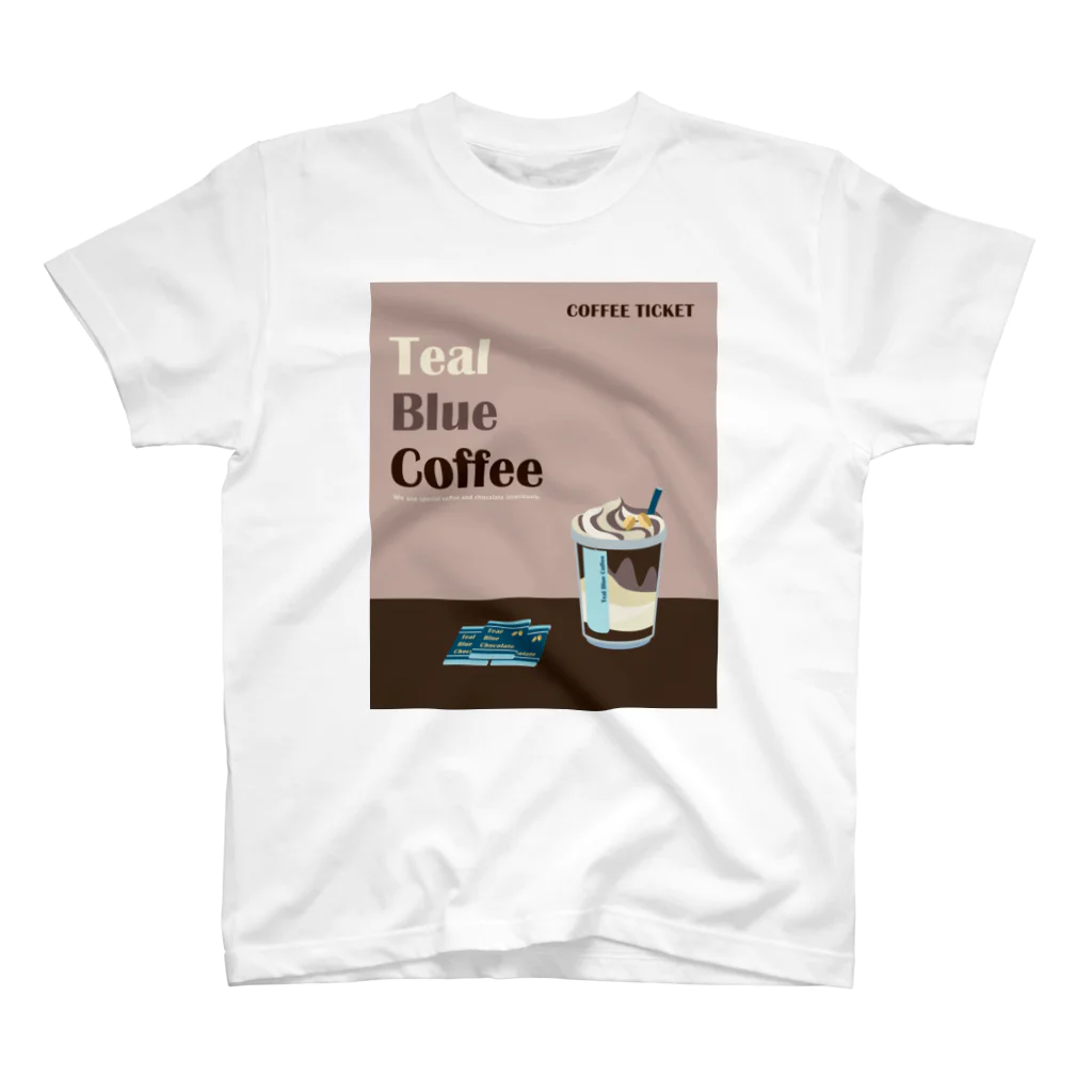 Teal Blue CoffeeのCoffee frappe Regular Fit T-Shirt