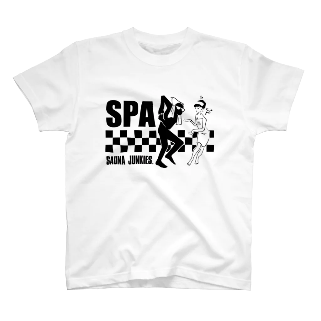 SAUNA JUNKIES | サウナジャンキーズのSPA DANCE(黒プリント) スタンダードTシャツ