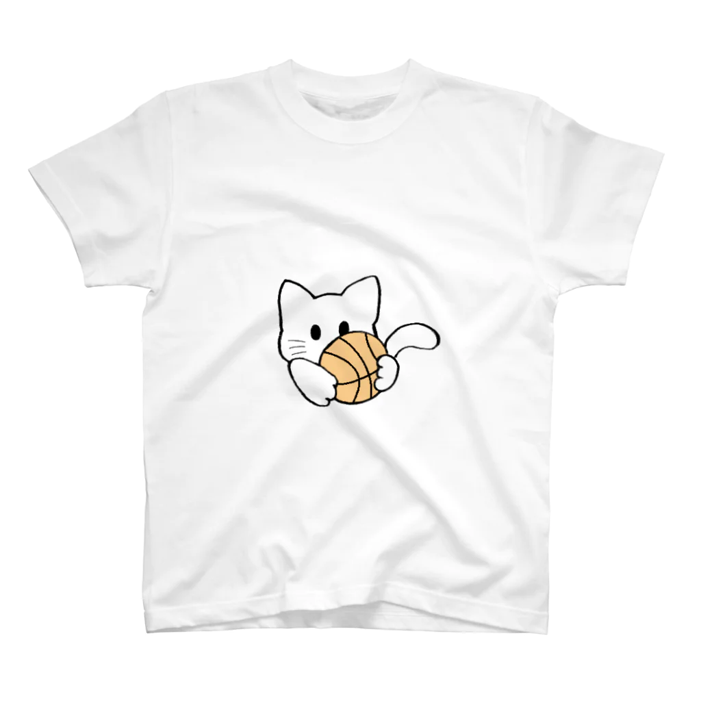 グリヴェール森の雑貨のねこ【白】 スタンダードTシャツ