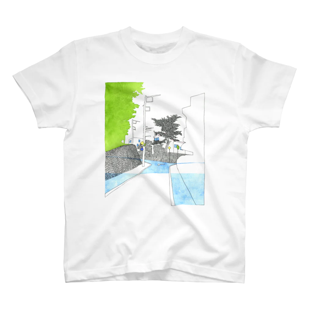 Yuki Horikoshiの擁壁の曲がりみち スタンダードTシャツ