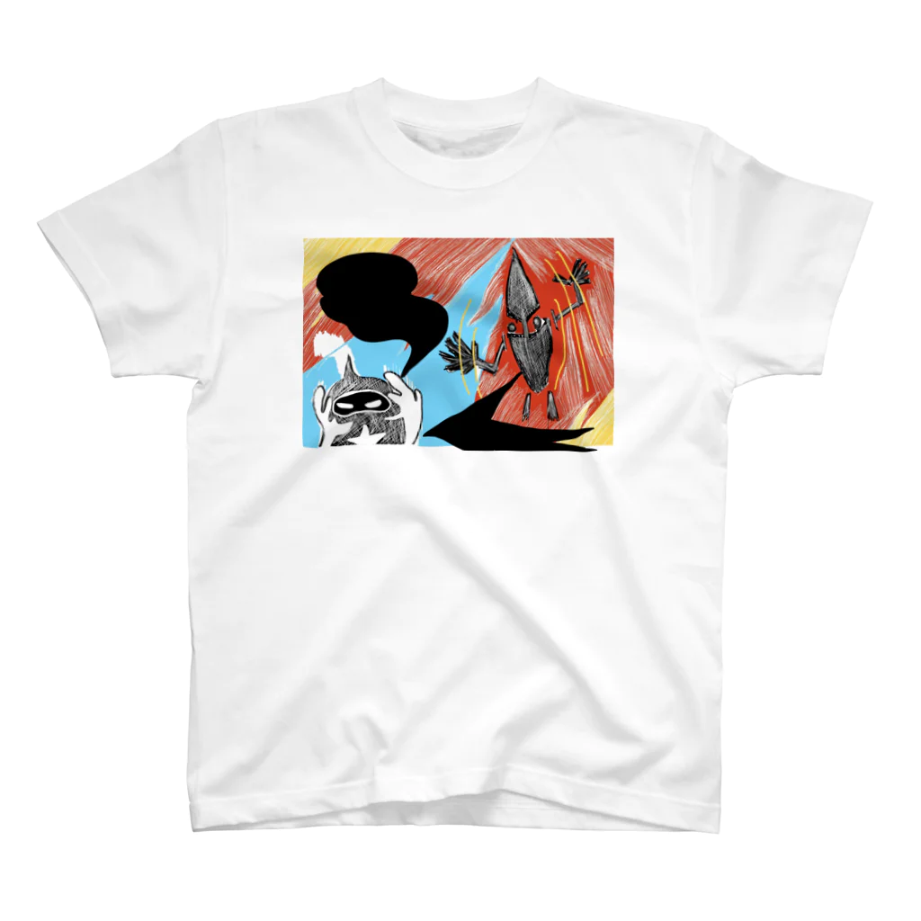 AMURITANONIWA-OFF LINE ART SHOPのBABY BLUE スタンダードTシャツ