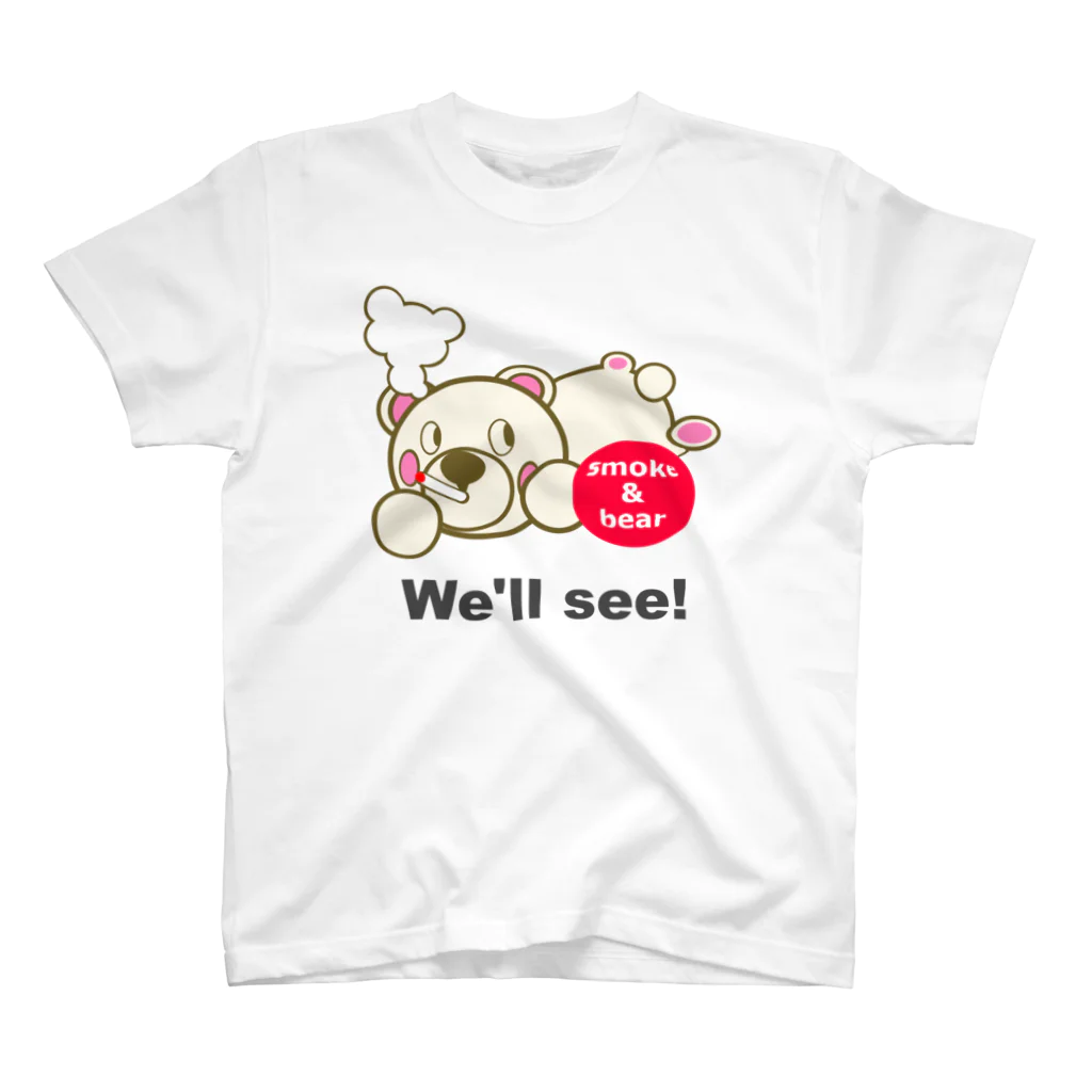 オリジナルデザインTシャツ　SMOKIN'のうつぶせモクモックマA 白 Regular Fit T-Shirt