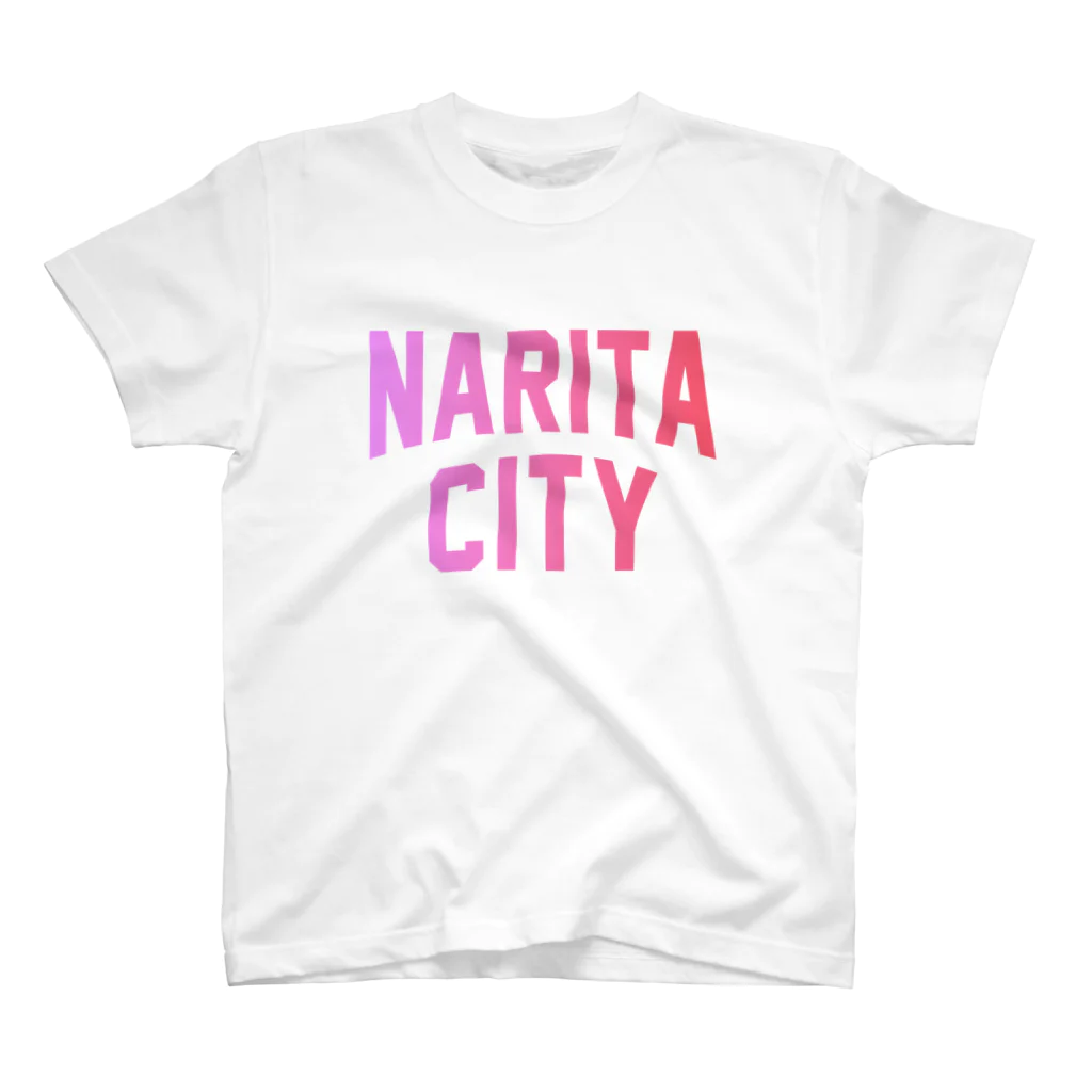 JIMOTOE Wear Local Japanの成田市 NARITA CITY ロゴピンク Regular Fit T-Shirt