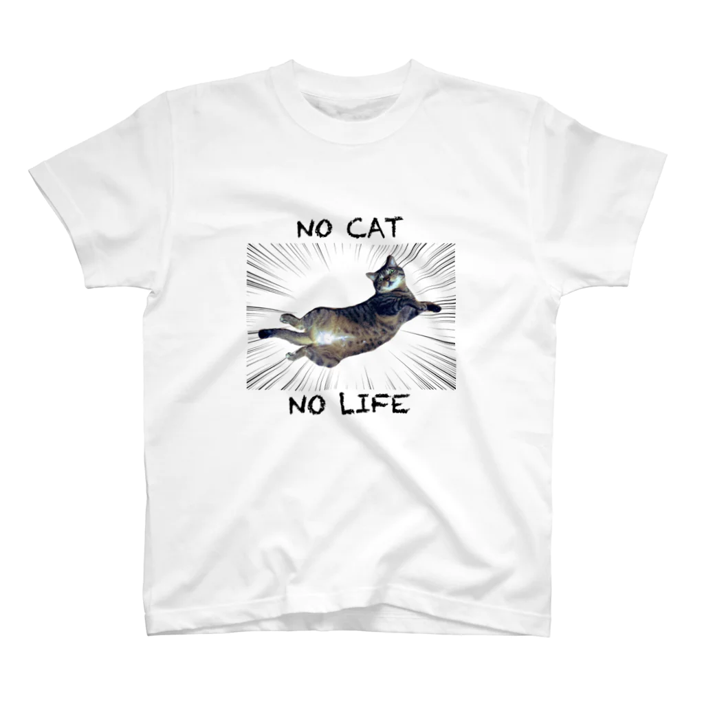 meow.の猫のちぃちゃん。(NO CAT  NO LIFE) スタンダードTシャツ