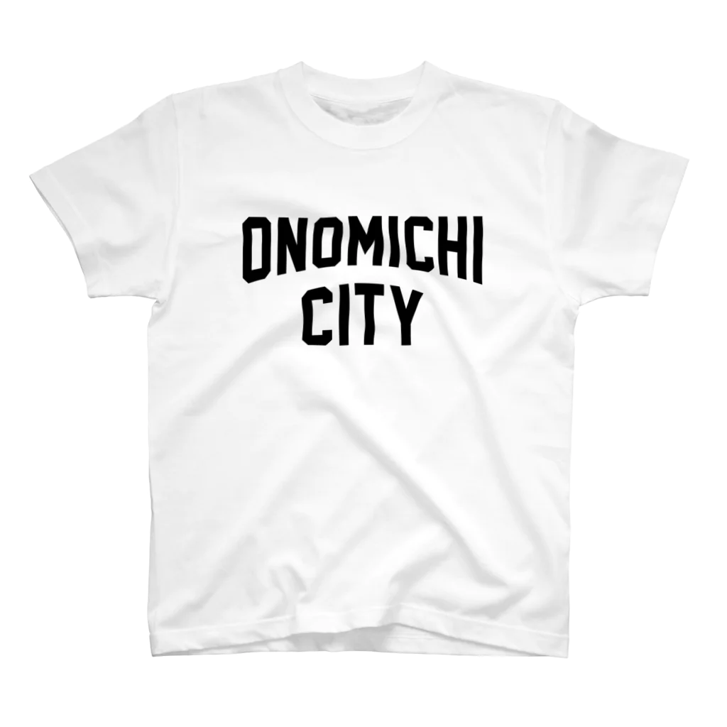 JIMOTO Wear Local Japanの尾道市 ONOMICHI CITY ロゴブラック Regular Fit T-Shirt