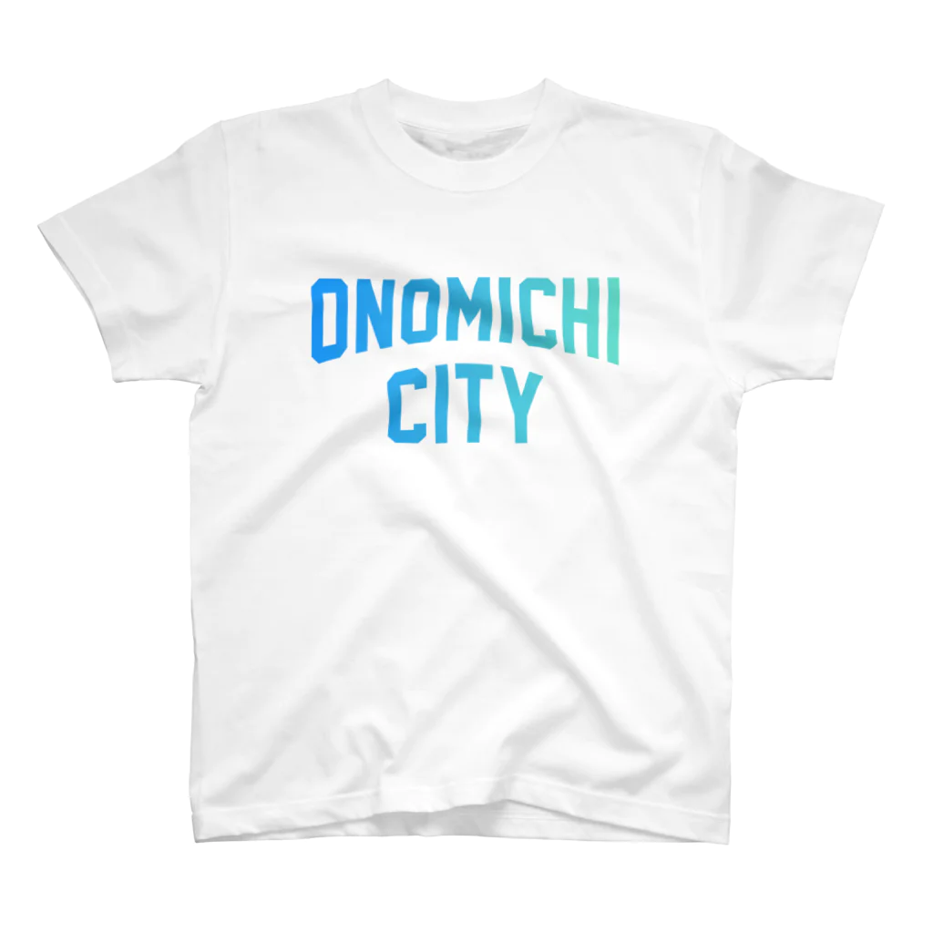 JIMOTOE Wear Local Japanの尾道市 ONOMICHI CITY ロゴブルー Regular Fit T-Shirt