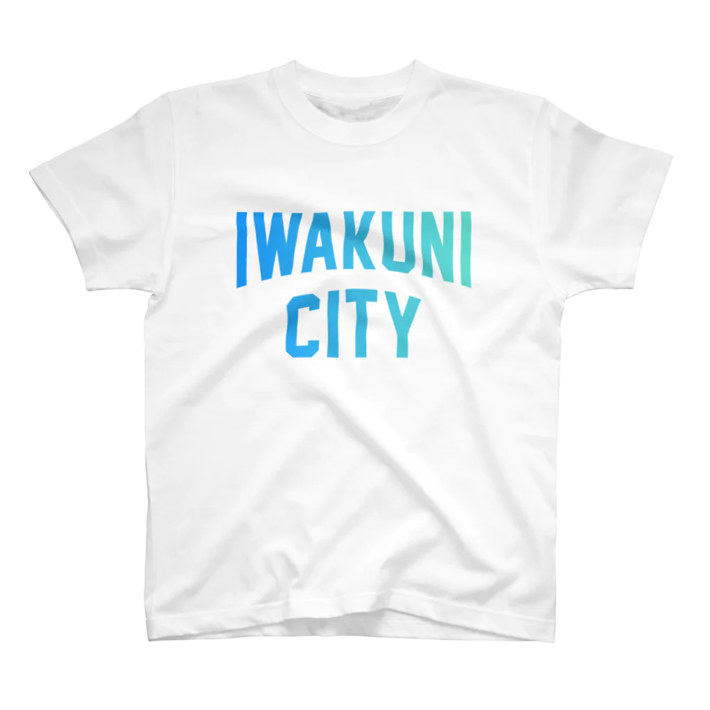 JIMOTOE Wear Local Japanの岩国市 IWAKUNI CITY　ロゴブルー スタンダードTシャツ