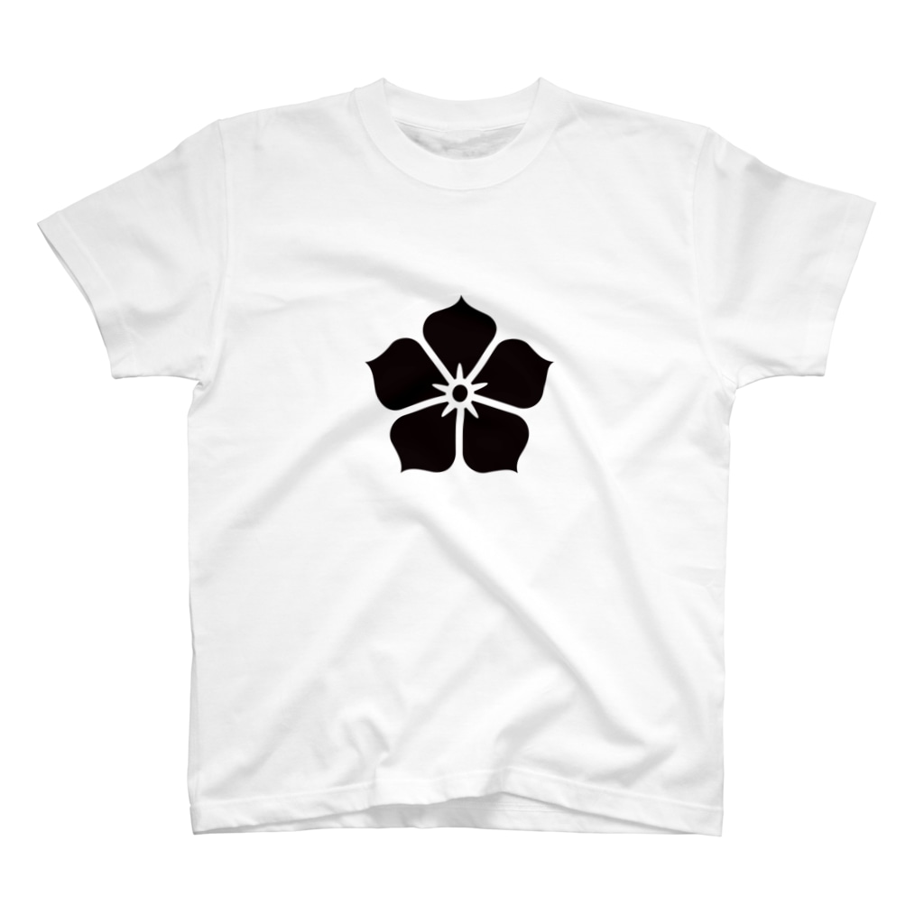 二両亭かるたの戦国花札の家紋「桔梗」 Regular Fit T-Shirt
