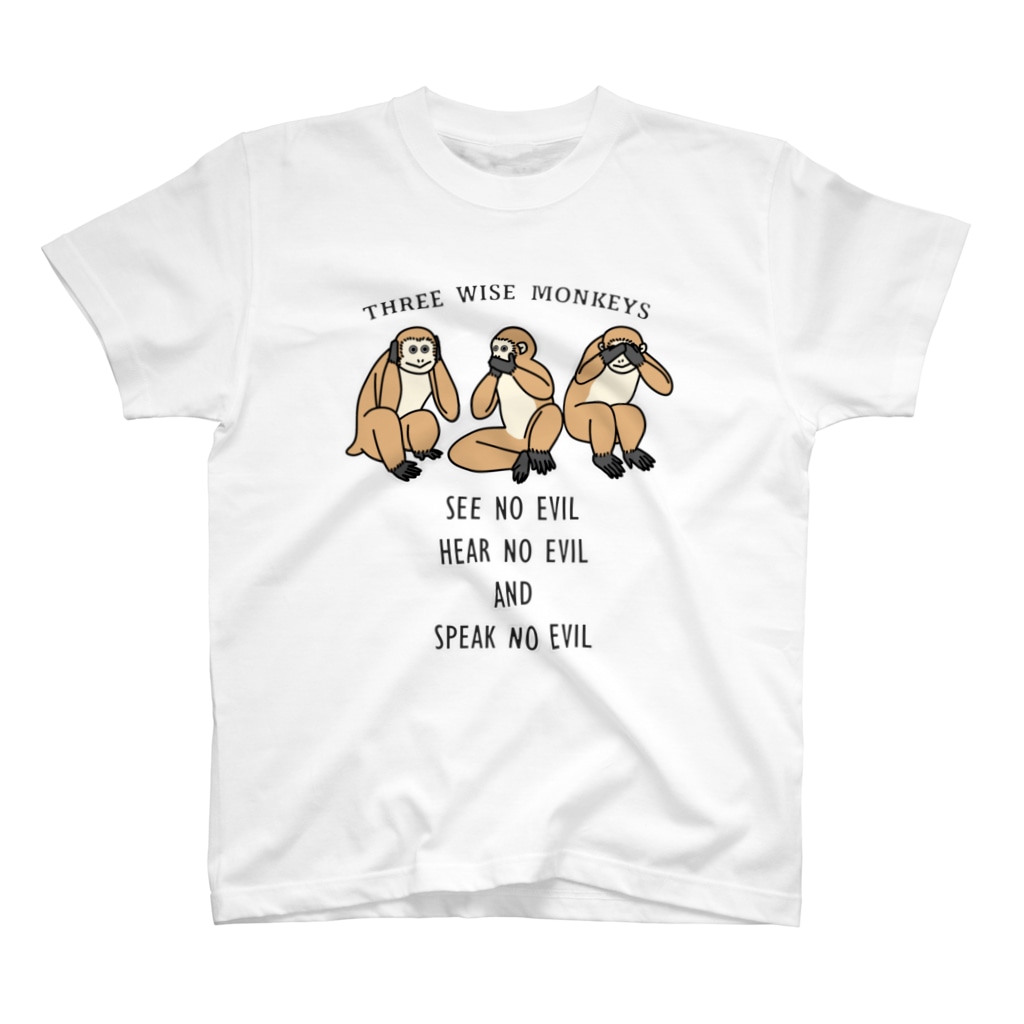 三猿 T Shirt By シロクマ商店 Porlarbear Suzuri 三猿 T Shirt By シロクマ商店 Porlarbear Suzuri