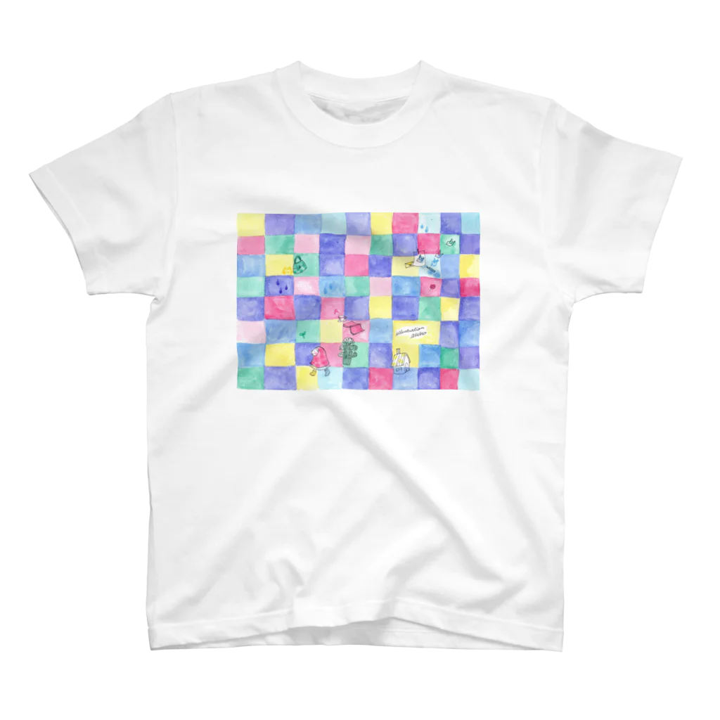 illustration akko shopの水彩絵の具 Regular Fit T-Shirt