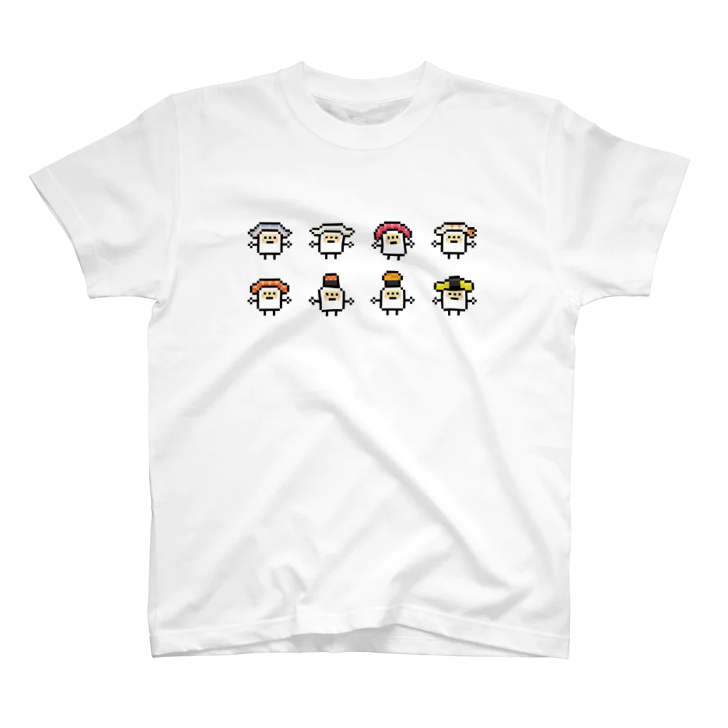 GRADUCAのPixelArt スシスッキー8 スタンダードTシャツ