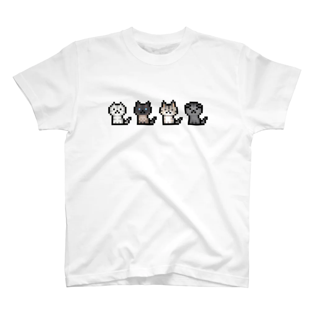 GRADUCAのPixelArt ニャンズ4 スタンダードTシャツ