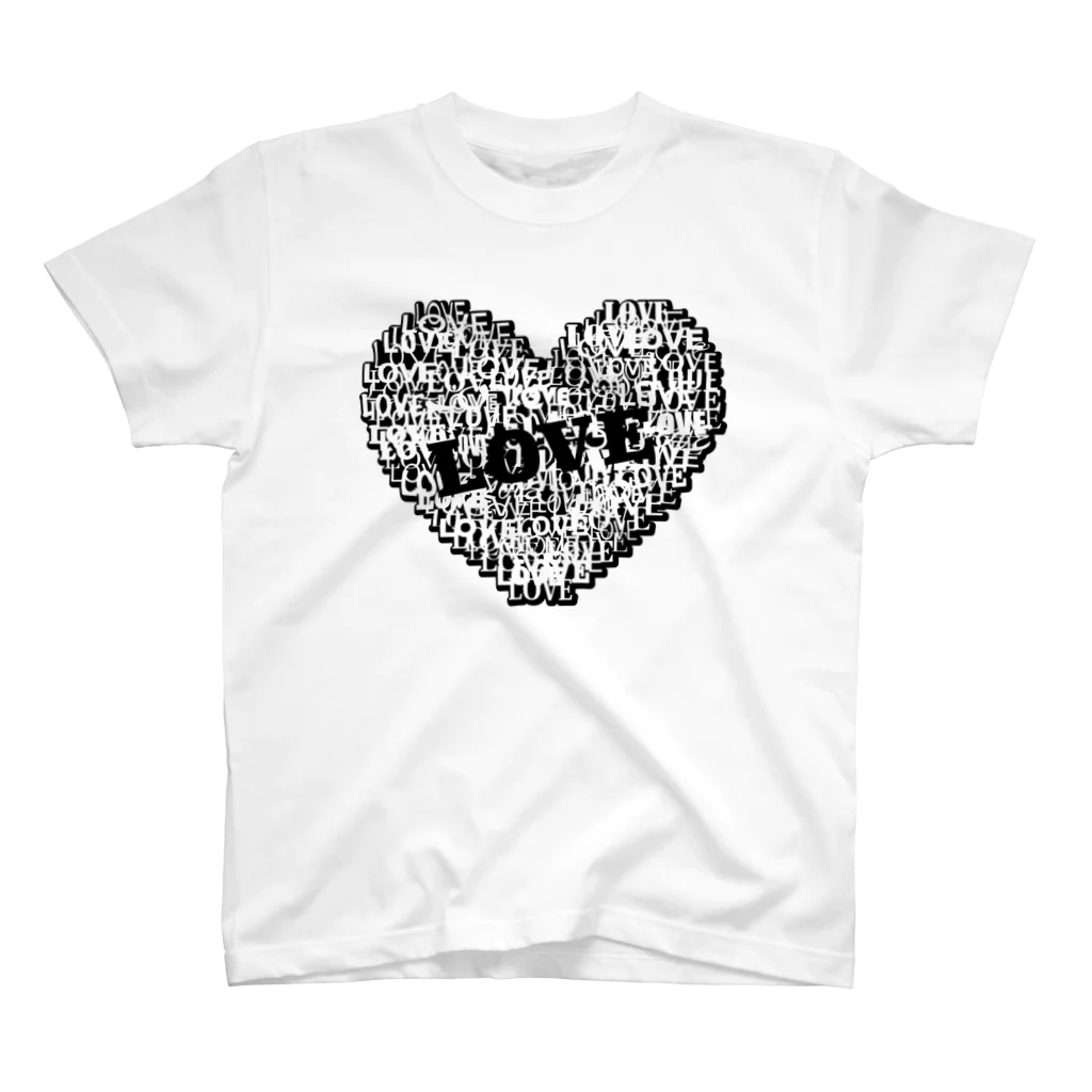 nori's monochroのLOVE スタンダードTシャツ