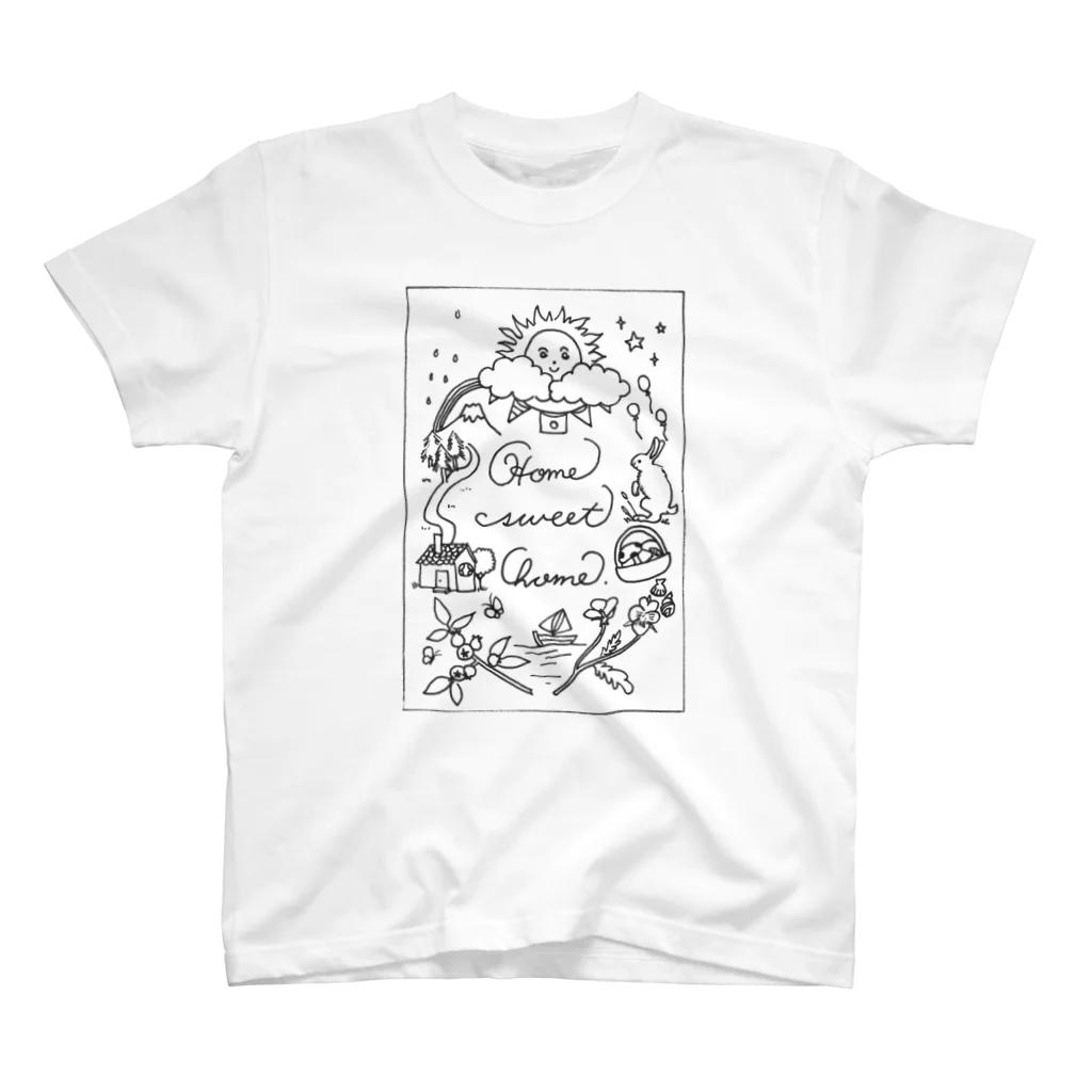 クロヤギシロヤギのHome sweet home スタンダードTシャツ