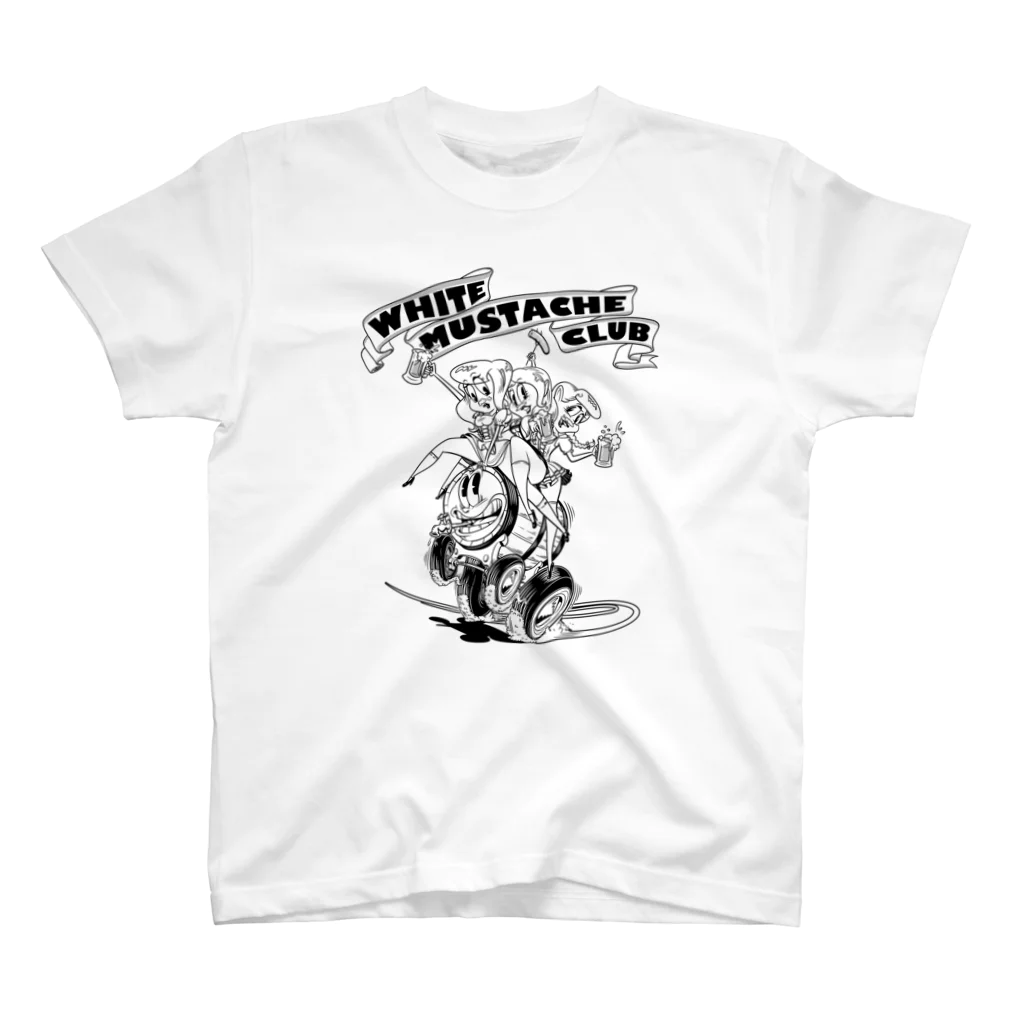 nidan-illustrationの"WHITE MUSTACHE CLUB"(タイトルなし)) スタンダードTシャツ