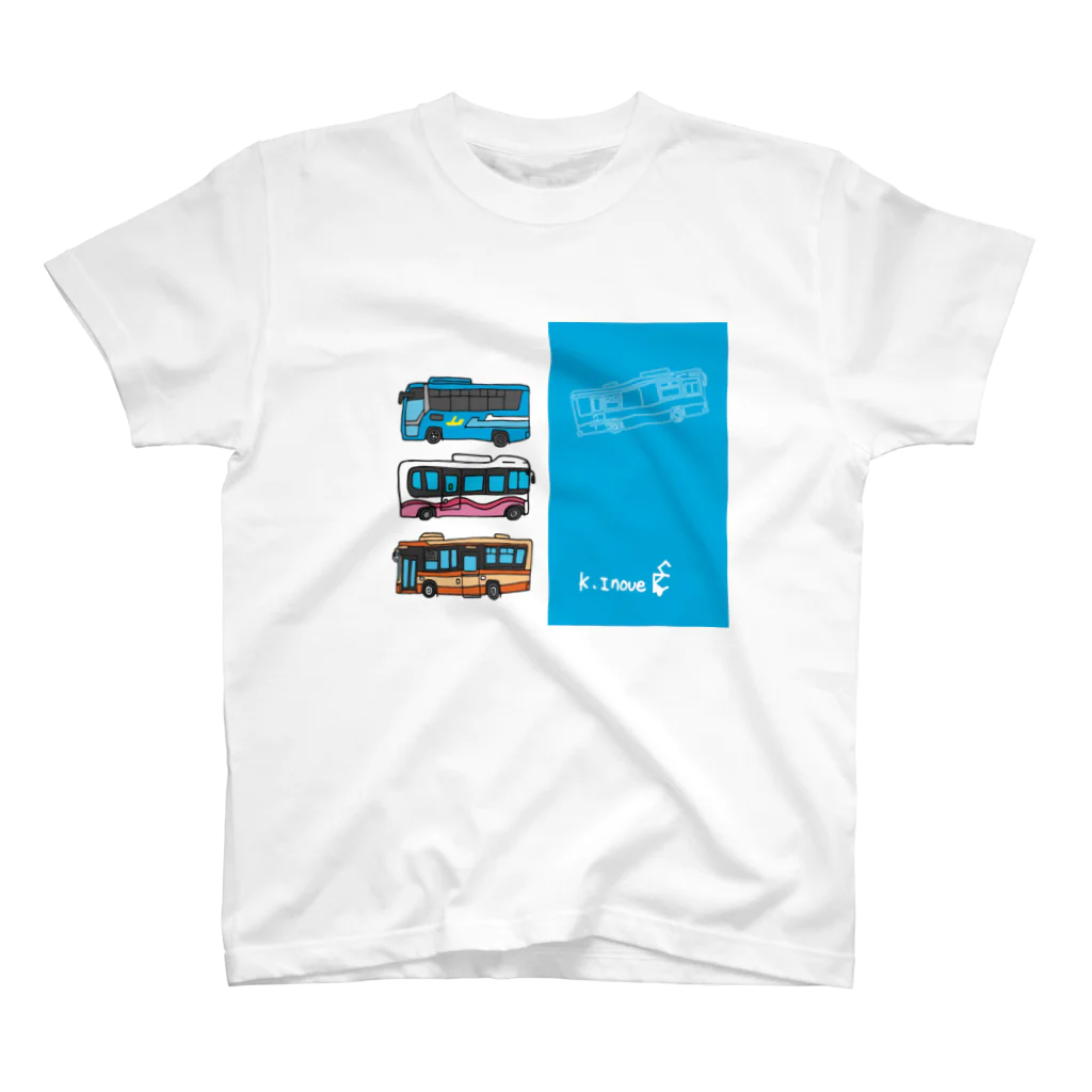 乗り物イラストレーター井上広大　オンラインショップのBuses2 スタンダードTシャツ