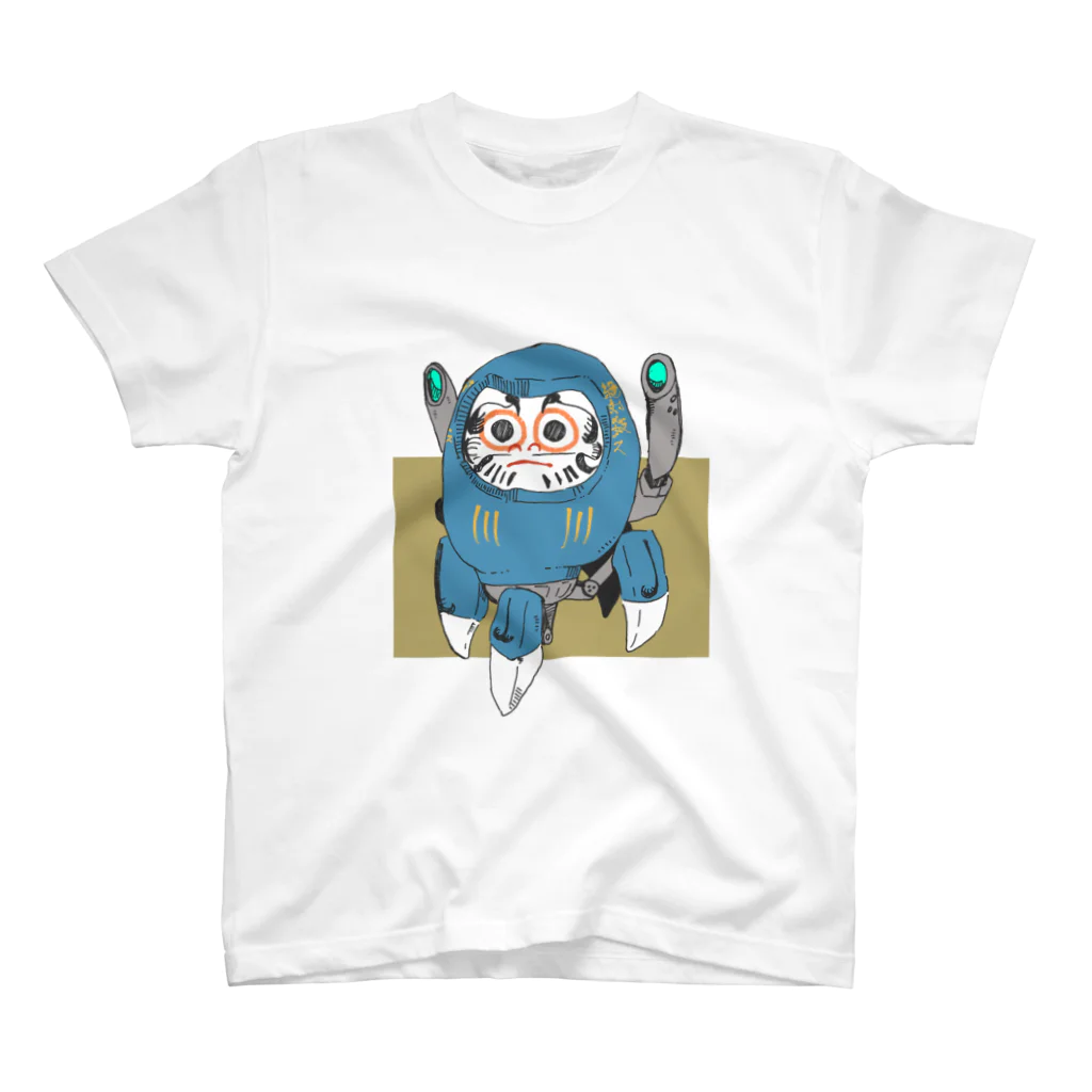 light blueの館のダルマロボ 青 スタンダードTシャツ