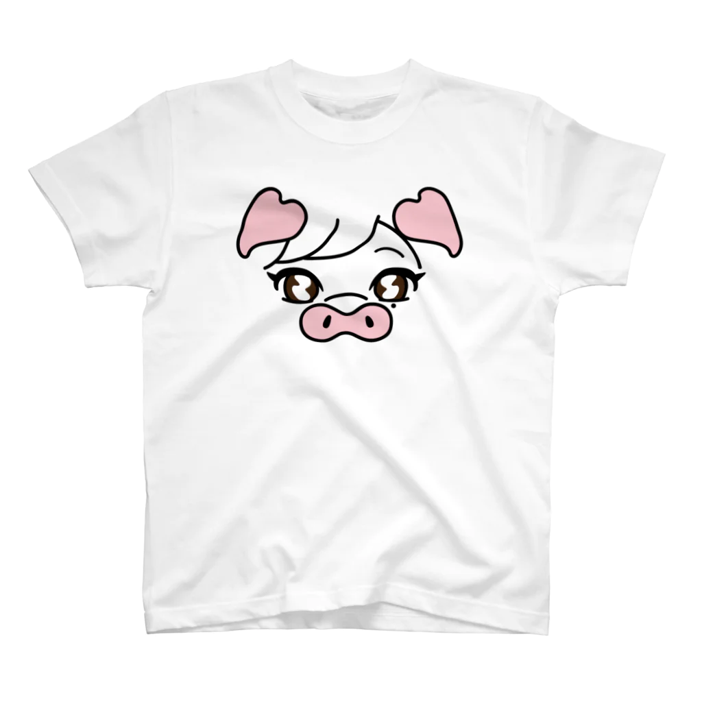 ブタのあすブーちゃんのブタのあすブーちゃん スタンダードTシャツ