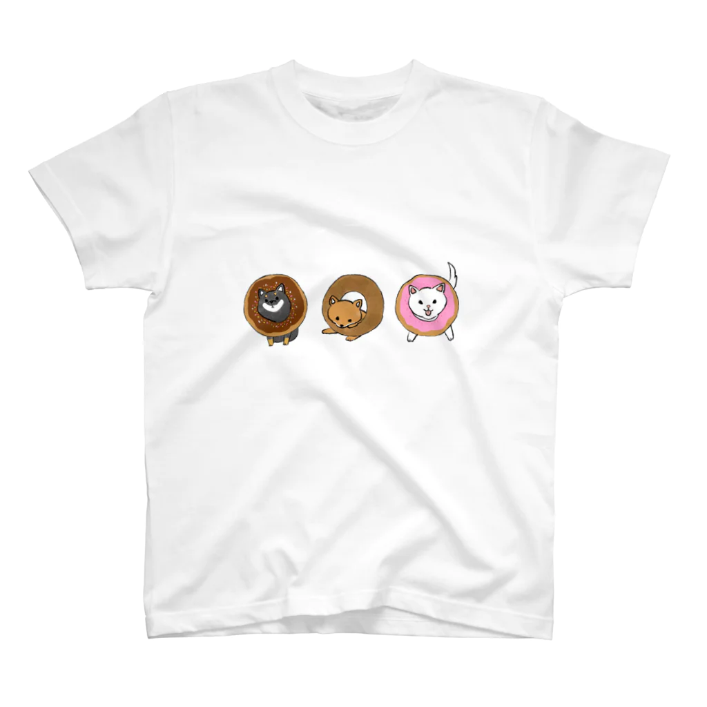 ともえのえ - 柴犬とか動物色々のShiba Donut Regular Fit T-Shirt