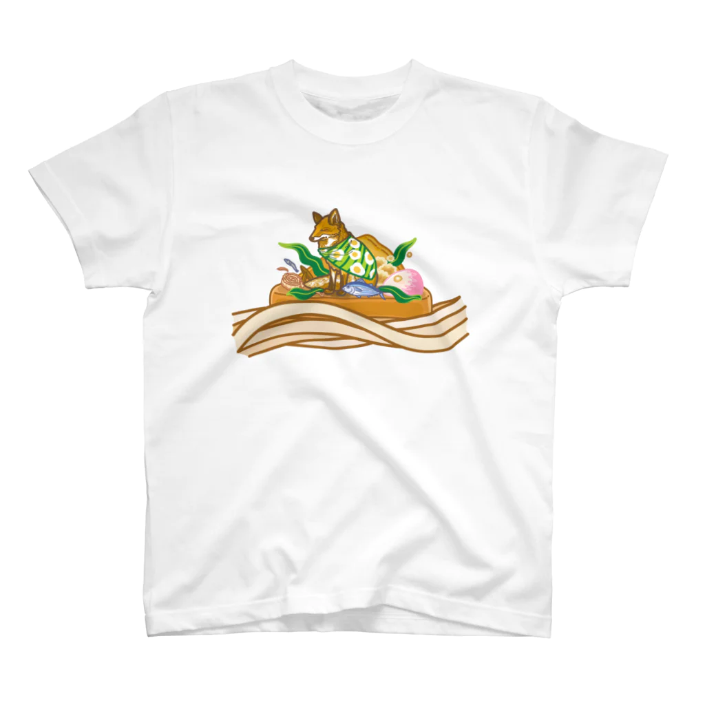 ハナドリカ SUZURI店のきつねうどん スタンダードTシャツ