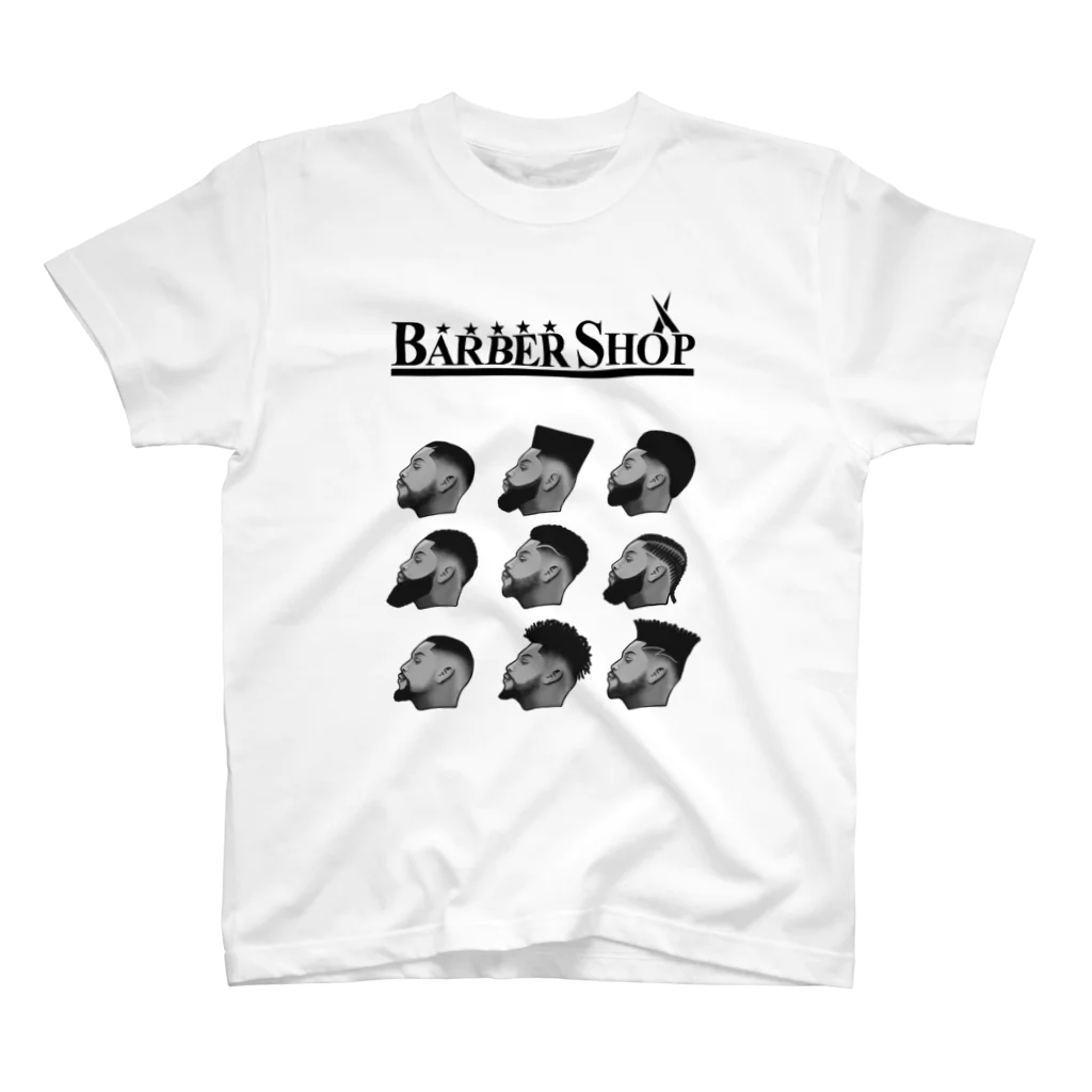 𝘾.𝙍.𝙀.𝘼.𝙈の💈BARBERSHOP💈logo/black スタンダードTシャツ