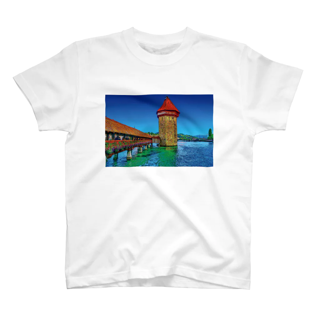 GALLERY misutawoのスイス カペル橋 スタンダードTシャツ