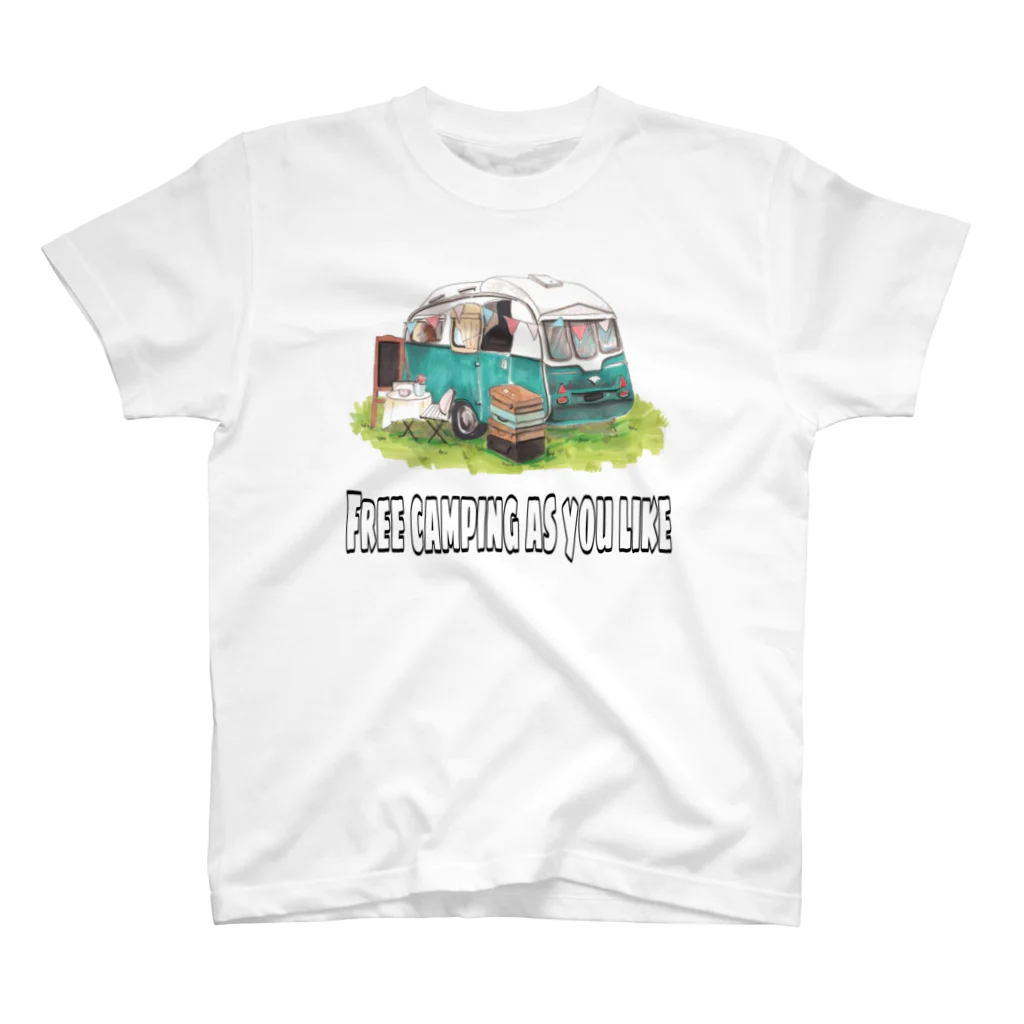 Dreams for the futureのFREE CAMPING AS YOU LIKE スタンダードTシャツ