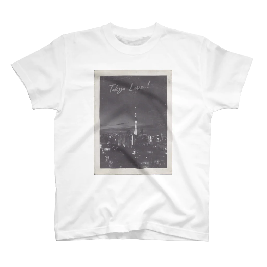 Capybaracoupleのレトロの東京夜景 スタンダードTシャツ