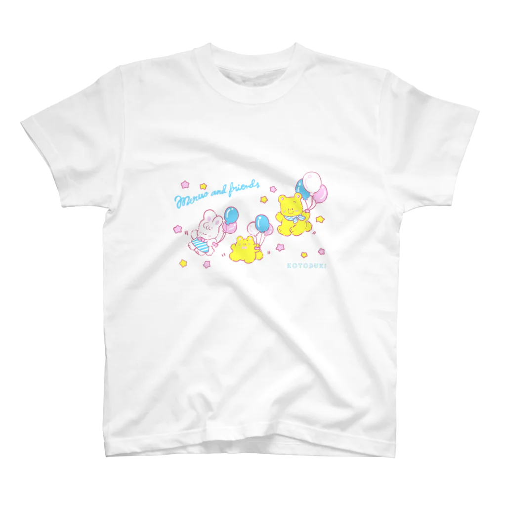 Kotobuki webshop SUZURI店のめるおアンドフレンズ スタンダードTシャツ