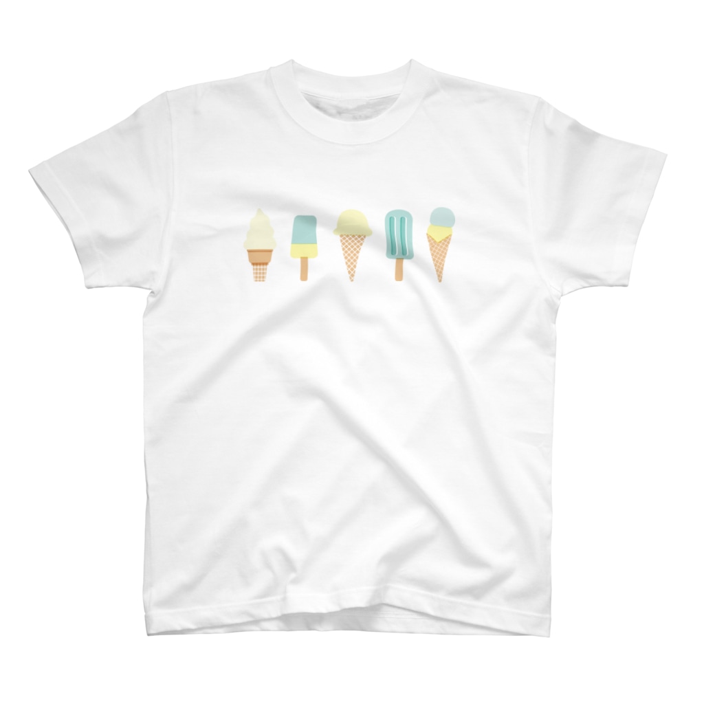 さちこのアイスクリーム( 水色×黄 ) Regular Fit T-Shirt