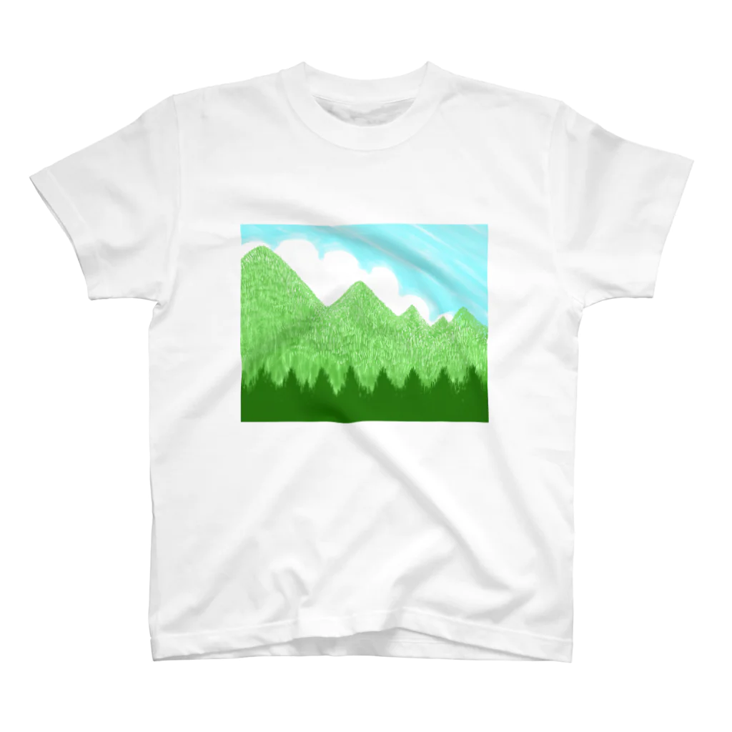 ✨🌈✨ユラクラカン🇯🇵 ✨🌈✨の🌤青空と青い山脈　🌤 スタンダードTシャツ