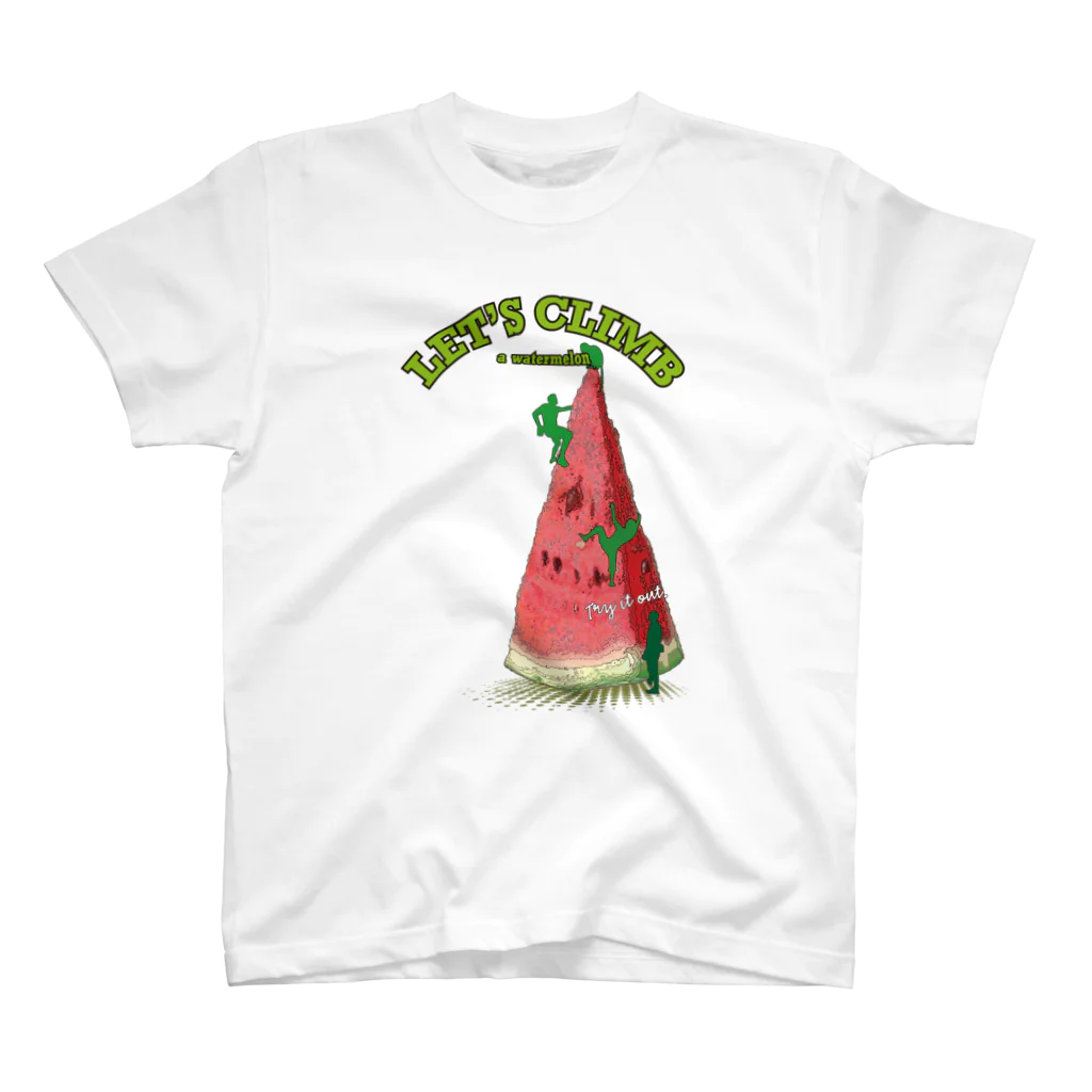 HIGEQLOのClimbing watermelon スタンダードTシャツ