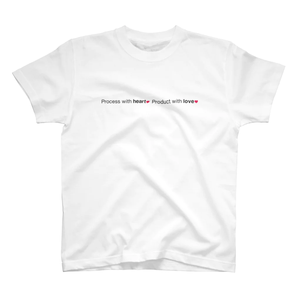 たけてつのProcess with heart♥ Product wih love♥ Color Ver. Regular Fit T-Shirt