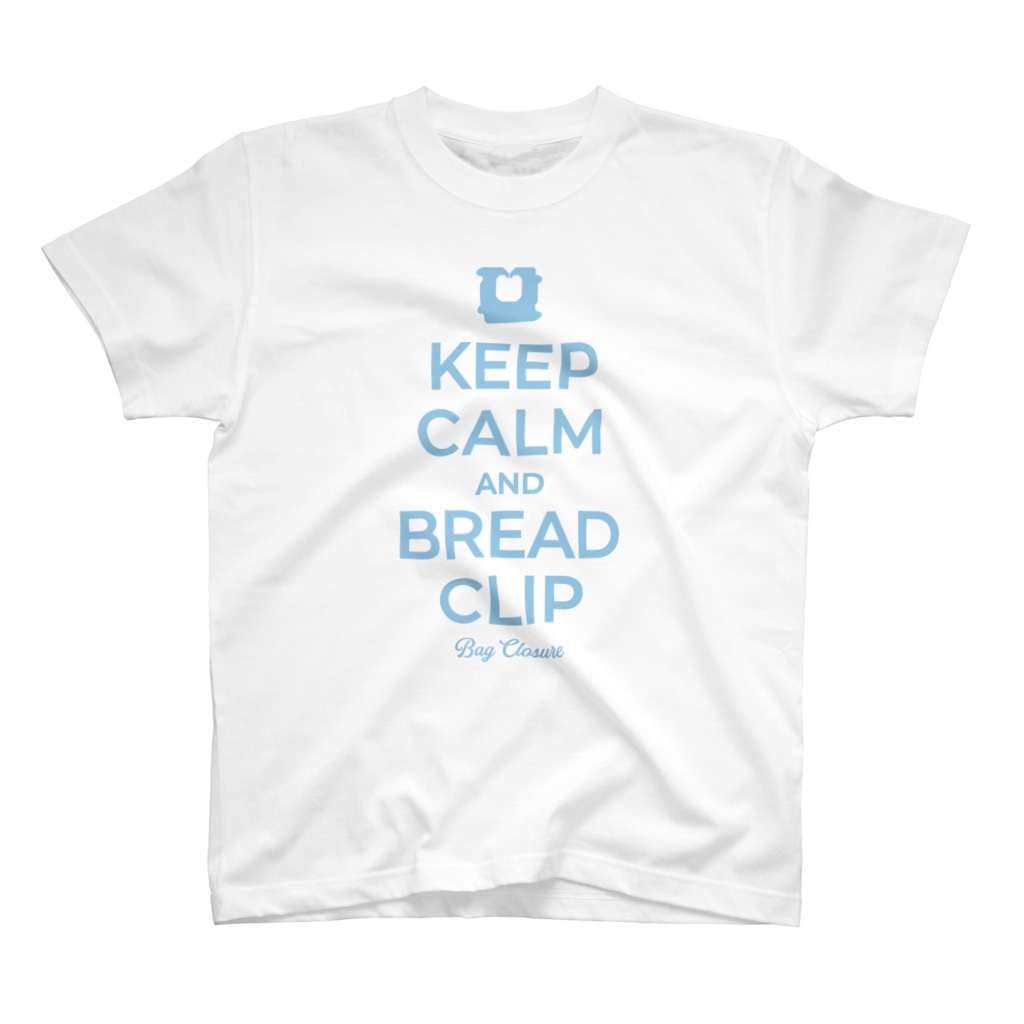 kg_shopのKEEP CALM AND BREAD CLIP [ライトブルー] Regular Fit T-Shirt