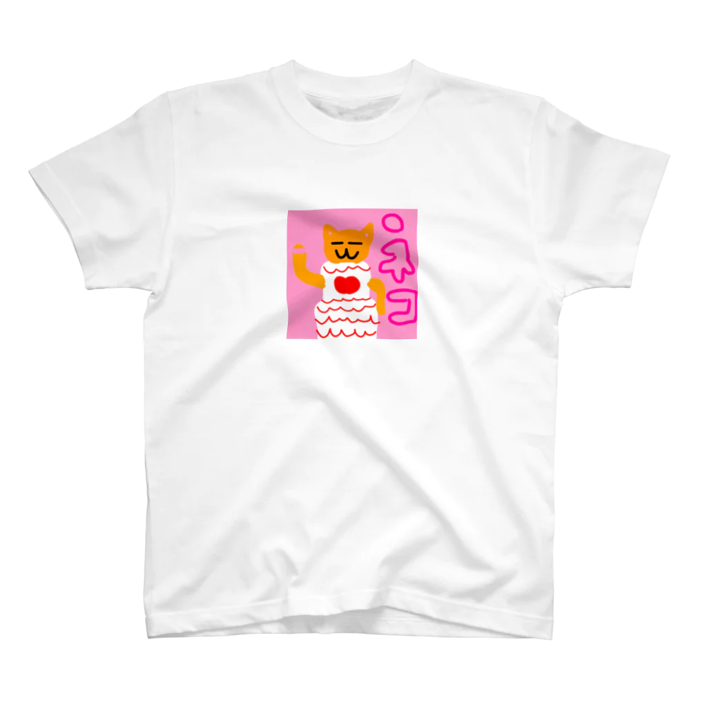 edamamedaisukiのドレスの猫 スタンダードTシャツ