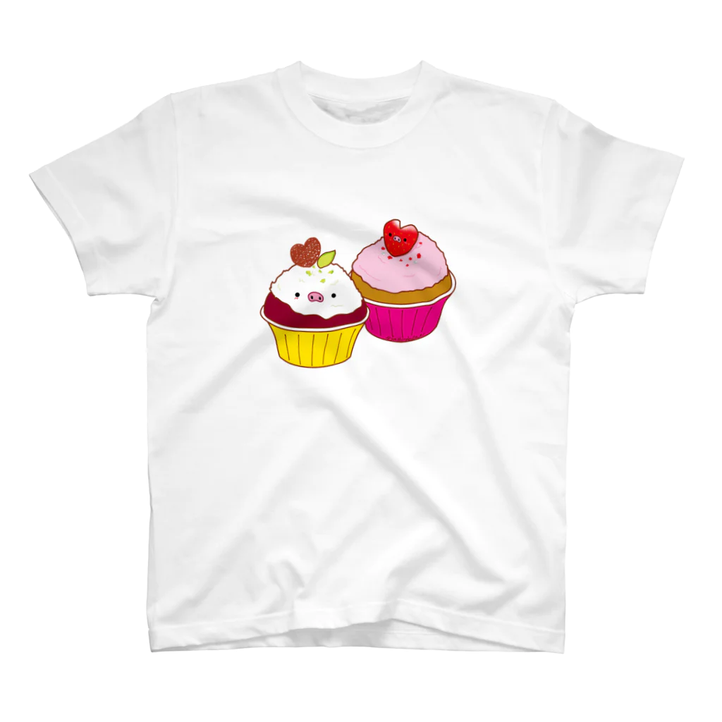 Draw freelyのカップケーキ スタンダードTシャツ