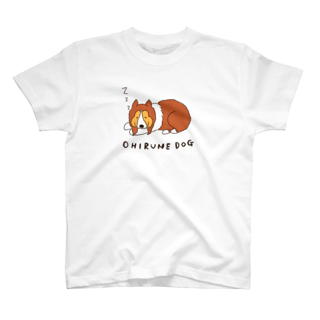 nori2のTシャツやさんのお昼寝わんこ スタンダードTシャツ