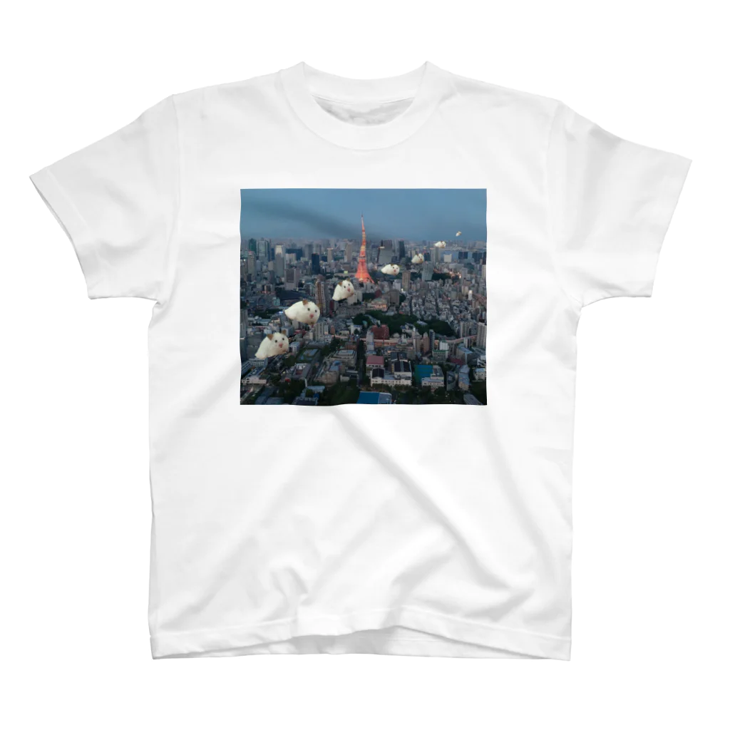 コロッケとラーメンのHamster-Tokyo スタンダードTシャツ