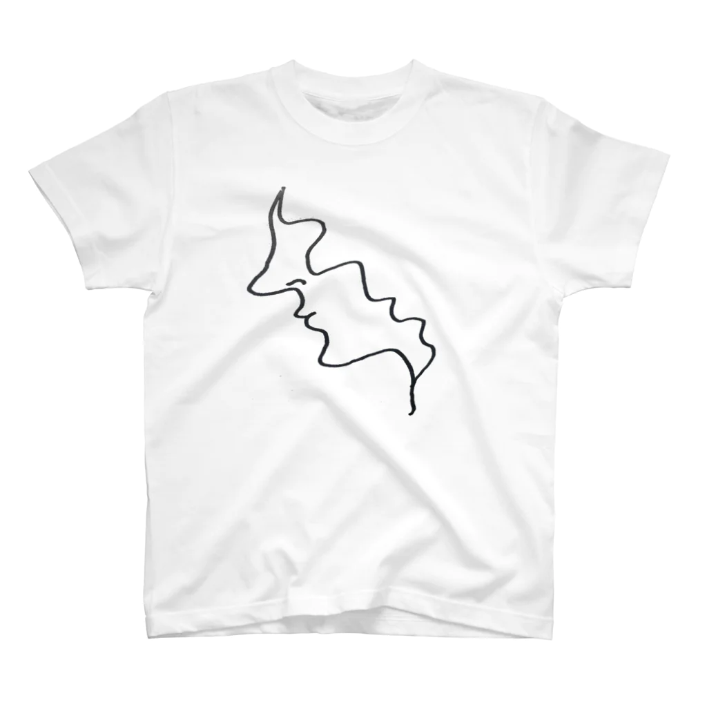 shokubutsu屋のロン毛カールの女の横顔 Regular Fit T-Shirt