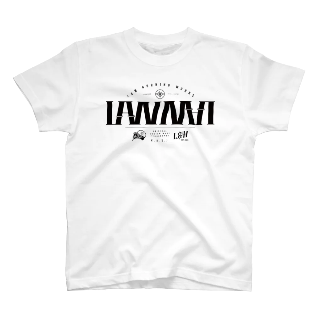 L&W BurningWorksのLAWWAL-BLACK スタンダードTシャツ