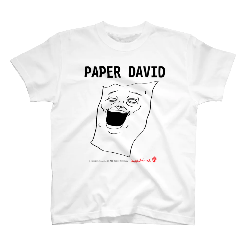 rakugayaのPAPER DAVID スタンダードTシャツ
