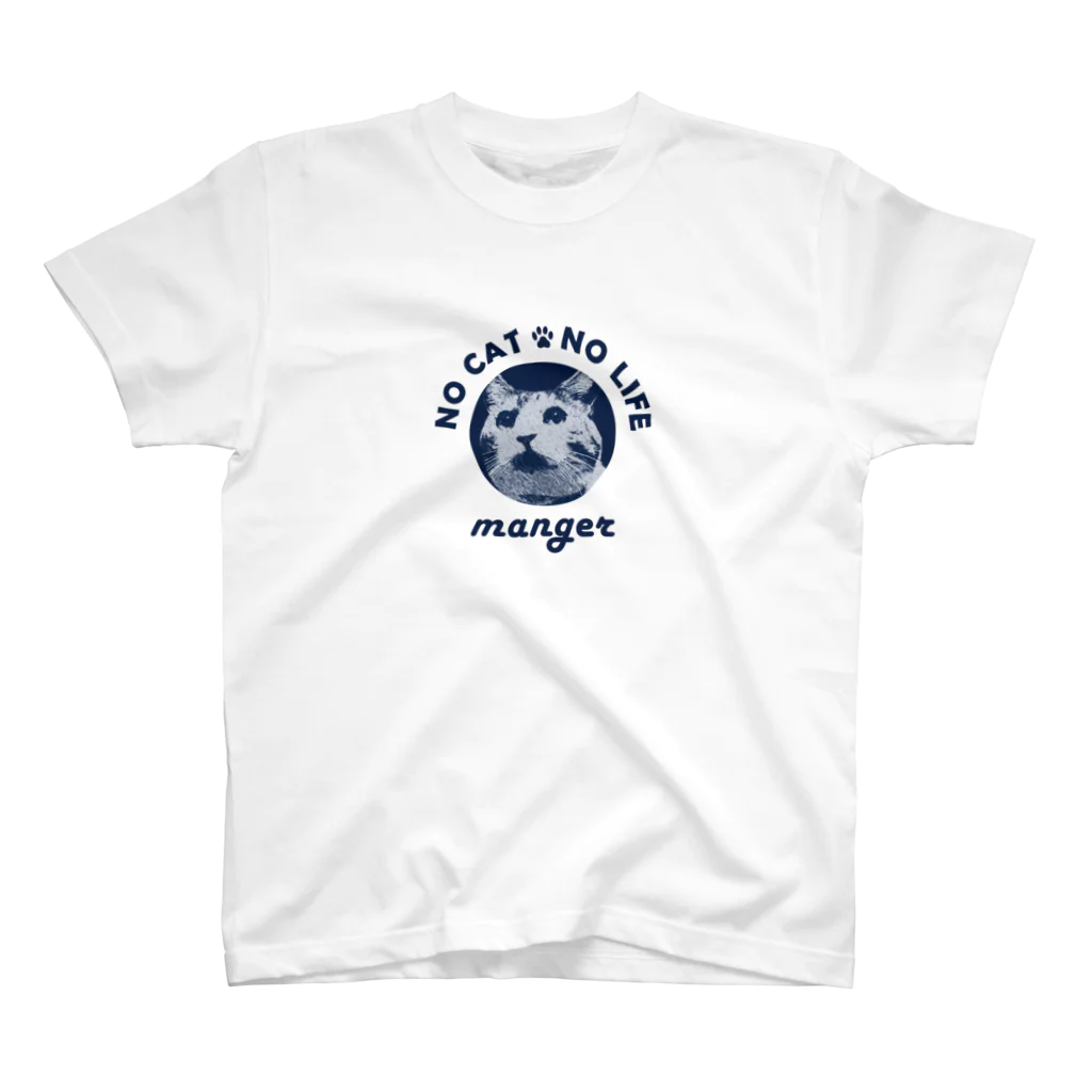 mangerのmanger NO CAT NO LIFE スタンダードTシャツ