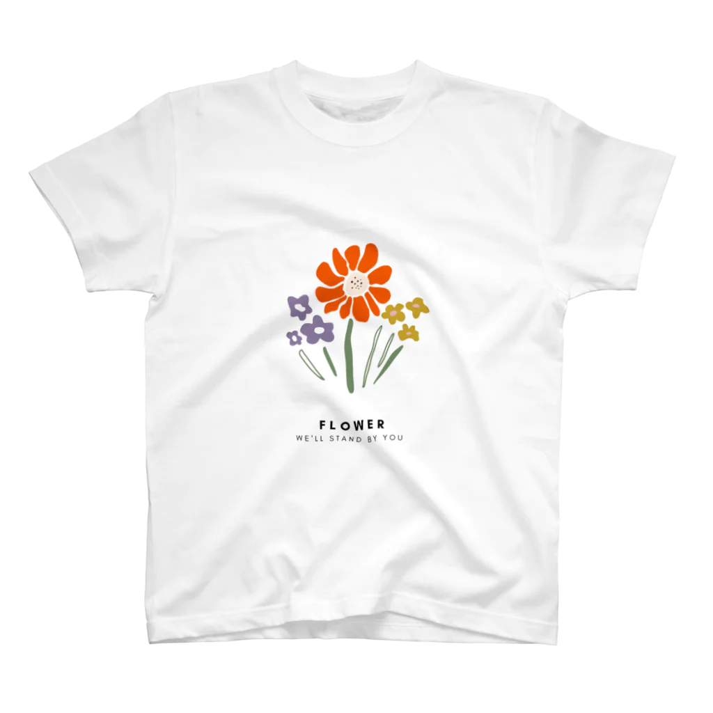 by.lettersの3つのお花 スタンダードTシャツ