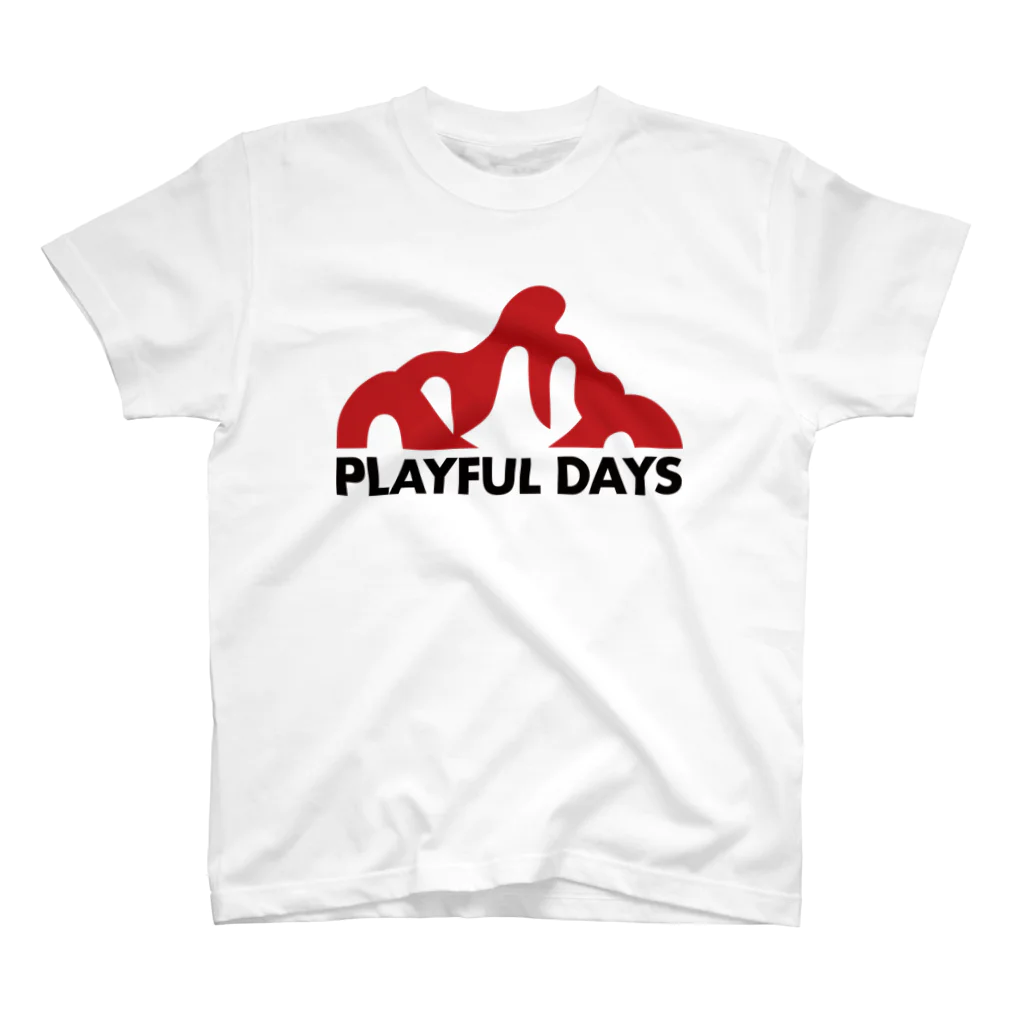 PLAYFUL DAYSの【PLAYFUL DAYS】タコの山 ロゴTシャツ スタンダードTシャツ