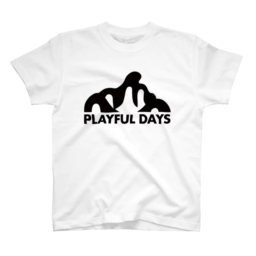 PLAYFUL DAYSの【PLAYFUL DAYS】タコの山 ロゴTシャツ スタンダードTシャツ