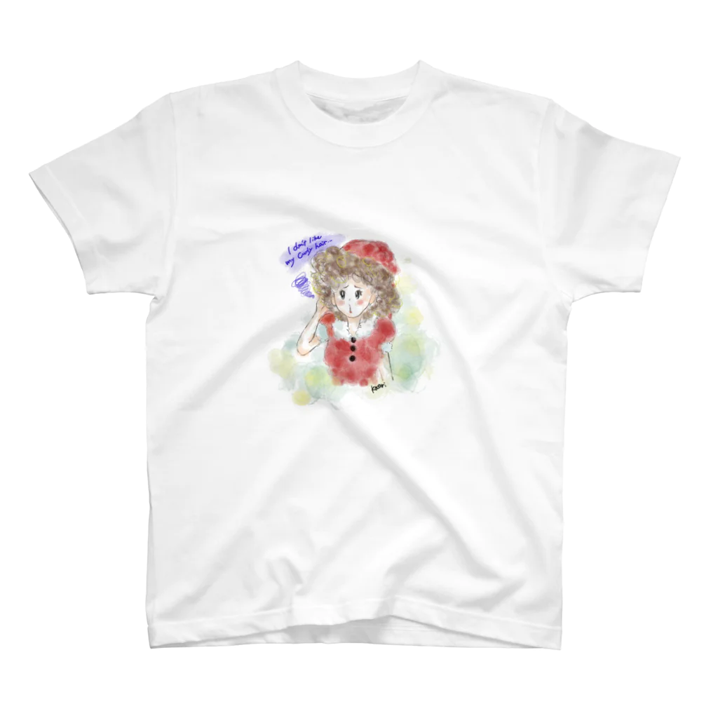 cawolieのサンタの服を着た癖毛の女の子 Regular Fit T-Shirt