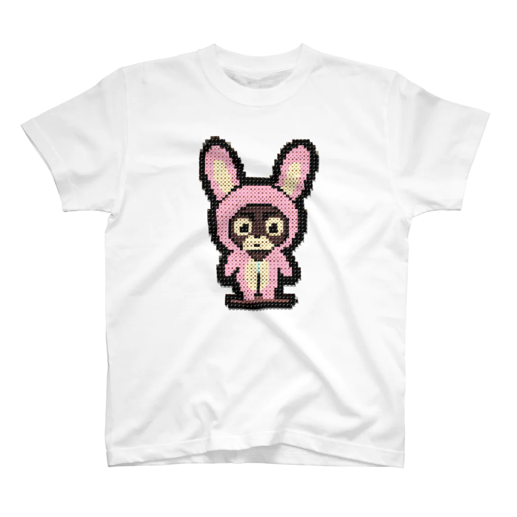 kanataのうさぎのキグルミ(アイロンビーズ風) スタンダードTシャツ